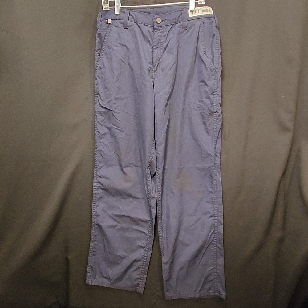 Carhartt FR Pants 34x32 Navy Blue Westex DH Flame Resistant Canvas NFPA 2112